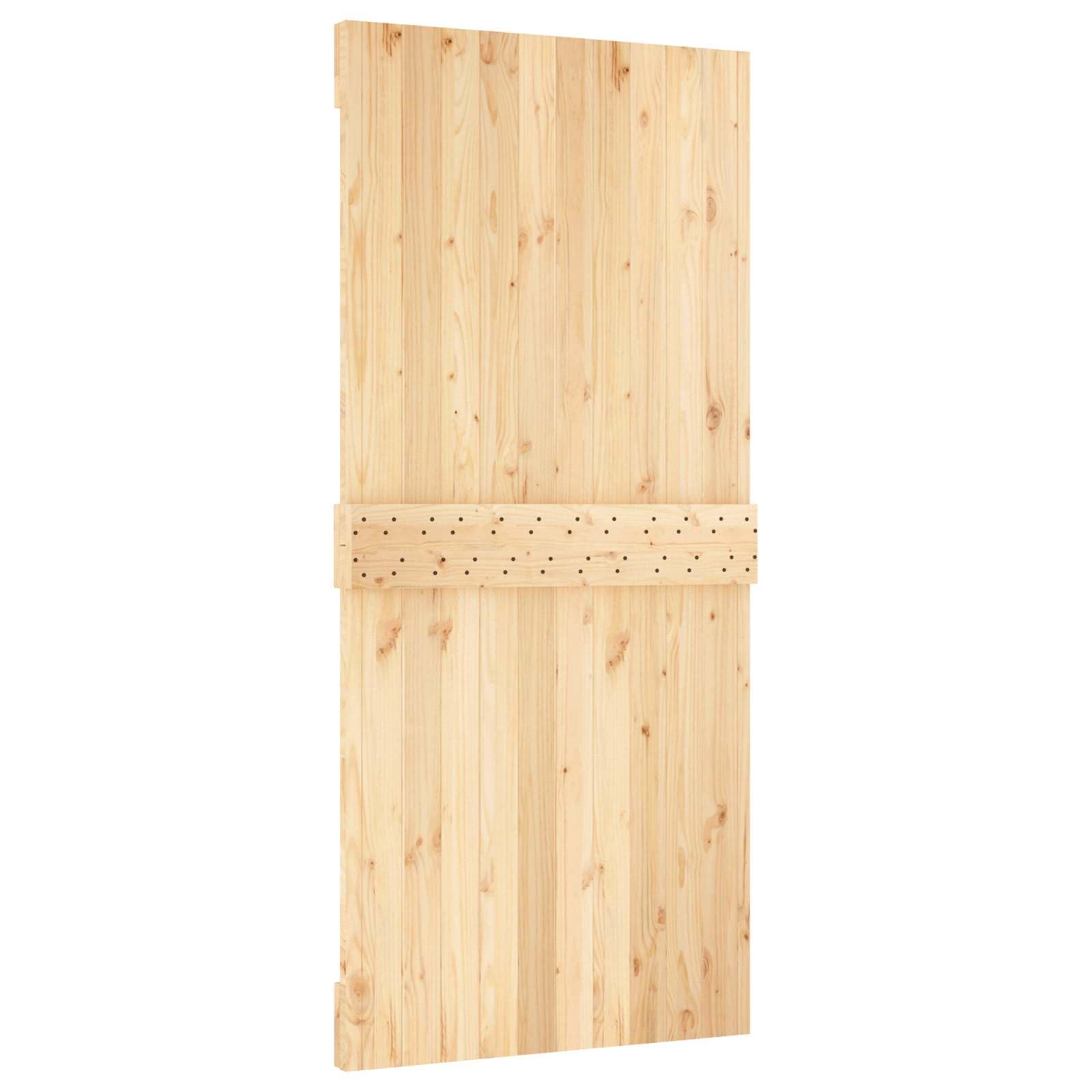 Drzwi przesuwne z drewna sosnowego, 95 x 210 cm, białe i