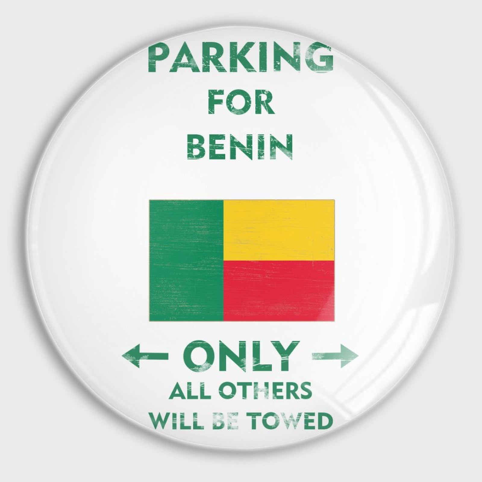 Drapeau du Bénin aimants de réfrigérateur en verre pour décoration cuisine et casier