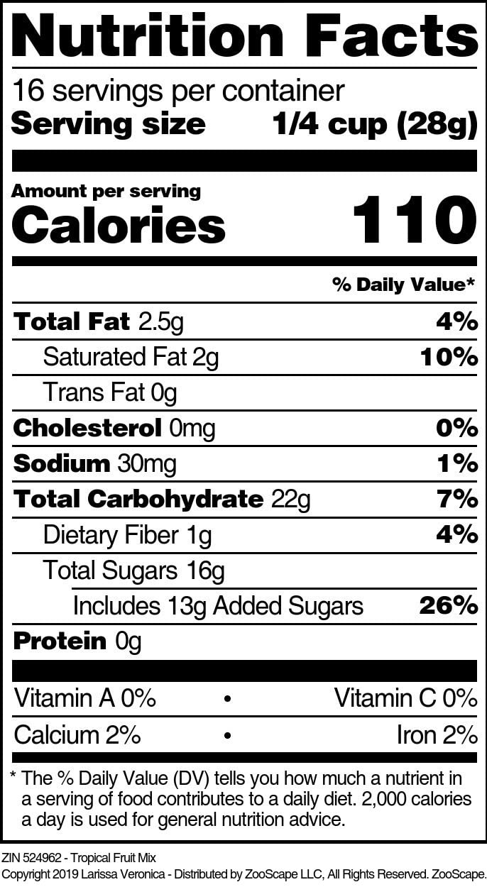 Amazon.com : Tropical Fruit Mix (16 oz, ZIN: 524962) - 2 Pack