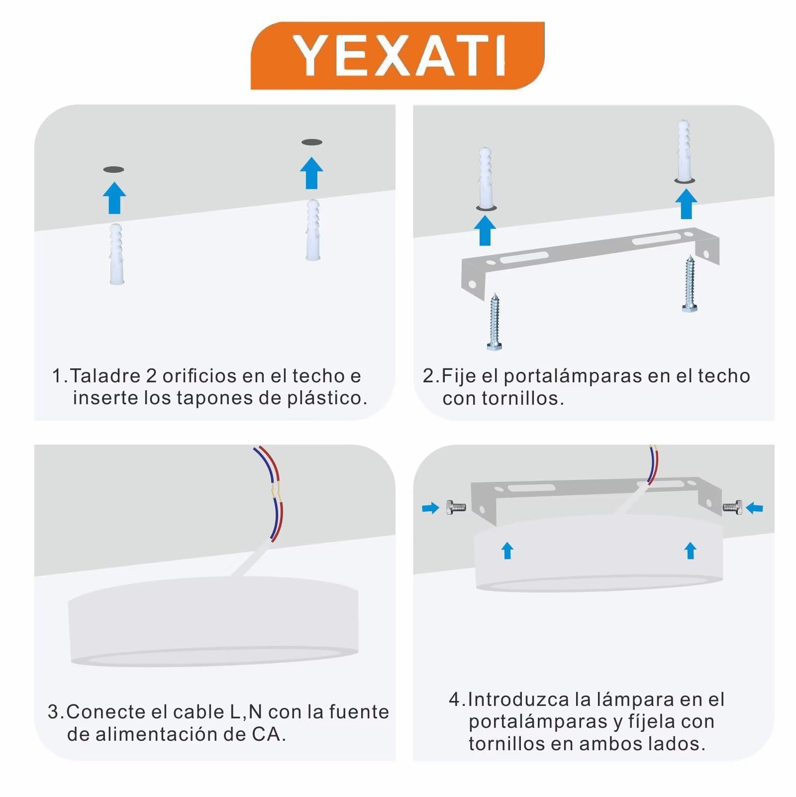 Yexati Plafon LED Techo 18W 1800LM, IP44 Lámpara Techo Delgada 6500K Blanco Frío, Lampara de Techo Redondo Plana Ø220mm Driver Incluido. para Dormitorio Baño Cocina Balcón Pasillo Oficina 1 Pack