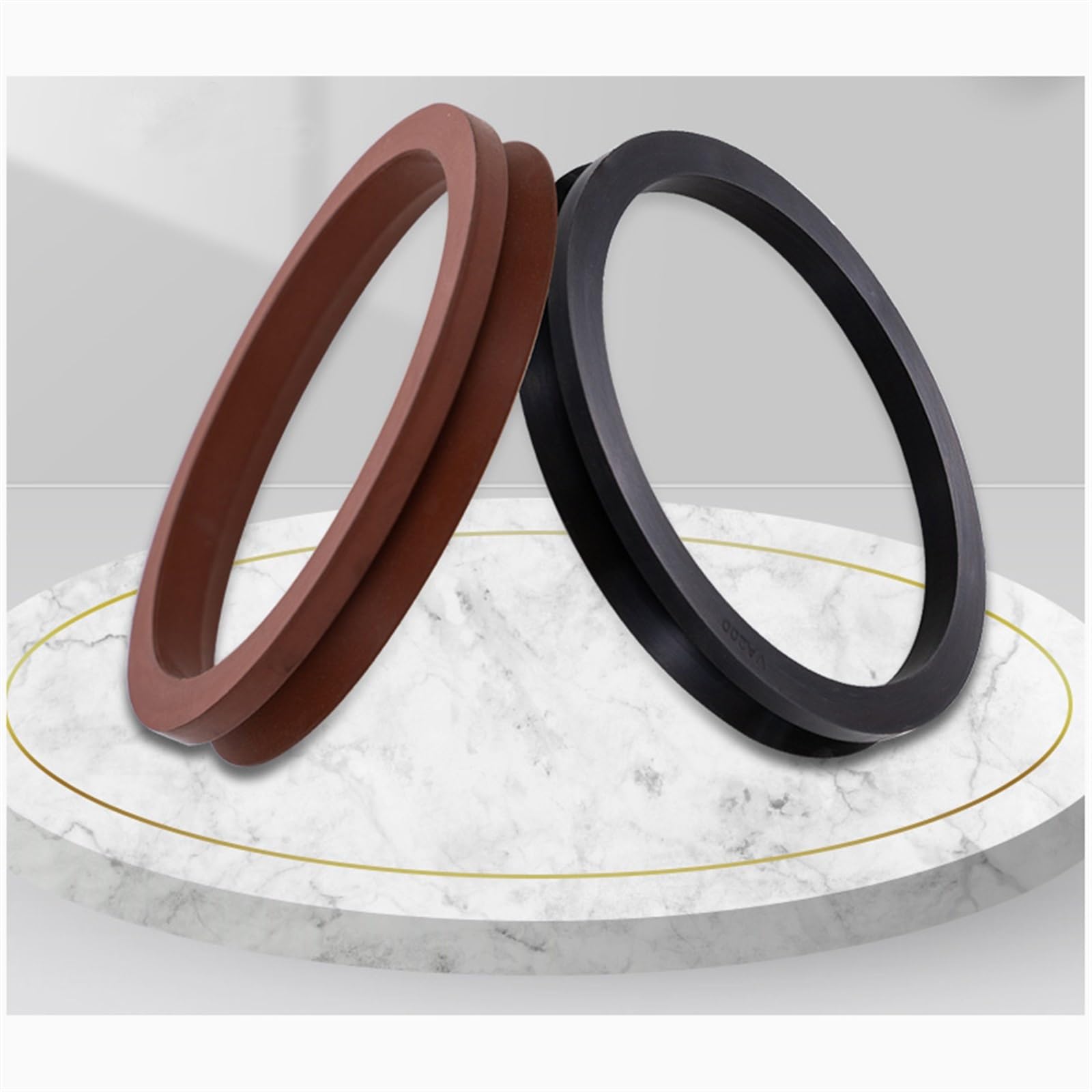 Anillo de sello de agua VA/VD, caucho de flúor de 3-200mm, caucho de nitrilo, resistente al desgaste, impermeable y a prueba de aceite, anillo de sello giratorio en forma de V (Color : FKM-Brown, Ta