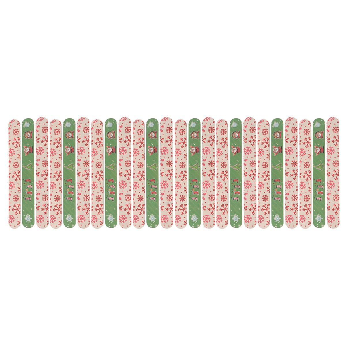INOOMP Lot de 24 Limes à Ongles de Noël Simples Outil de Polissage Ongles en Matériau Abrasif Lime à Polir pour Pédicure et Manucure Accessoire Festif Plusieurs styles