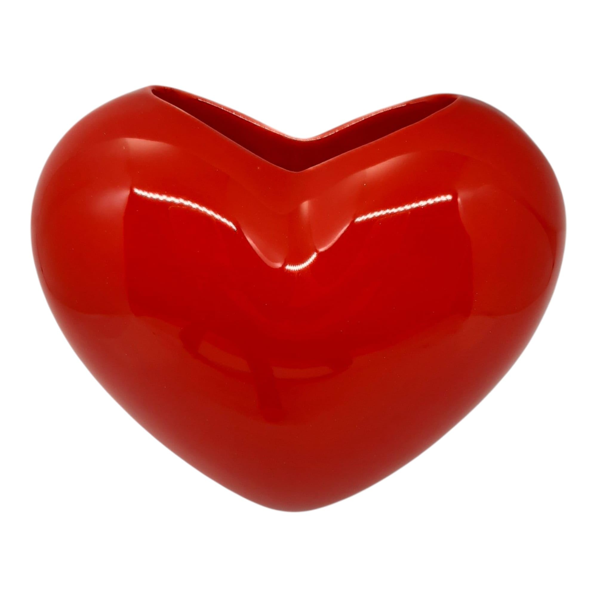 Umidificatore per termosifone in ceramica a forma di cuore - ottima idea regalo (ROSSO)