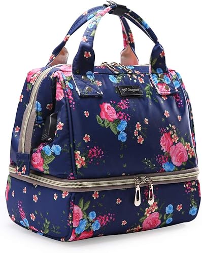 Bonita mochila para extractor de leche con bolsillos para bolsa enfriadora, olla de carga USB integrada para teléfono, bolsas de bomba de pañales