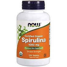Now Foods - Certified Organic, Spirulina, 1000 mg, 120 Tablets