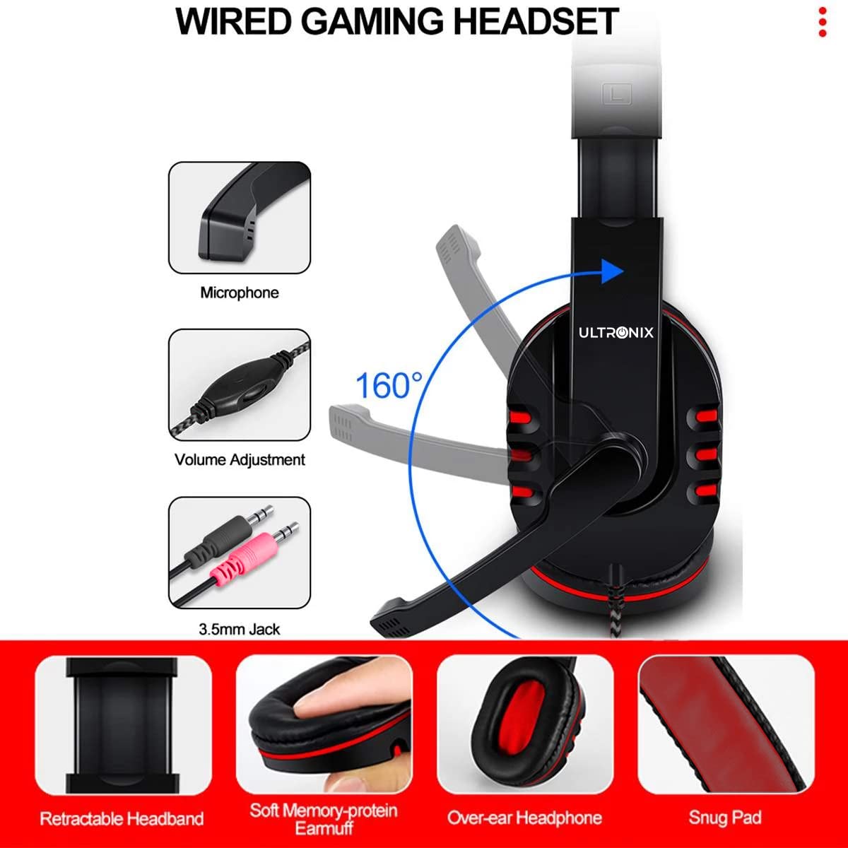 Teclado para juegos con retroiluminación RGB con cable, mouse para juegos, alfombrilla de mouse para juegos, combo de auriculares para juegos todo en uno para PC con Windows, Xbox/PS4