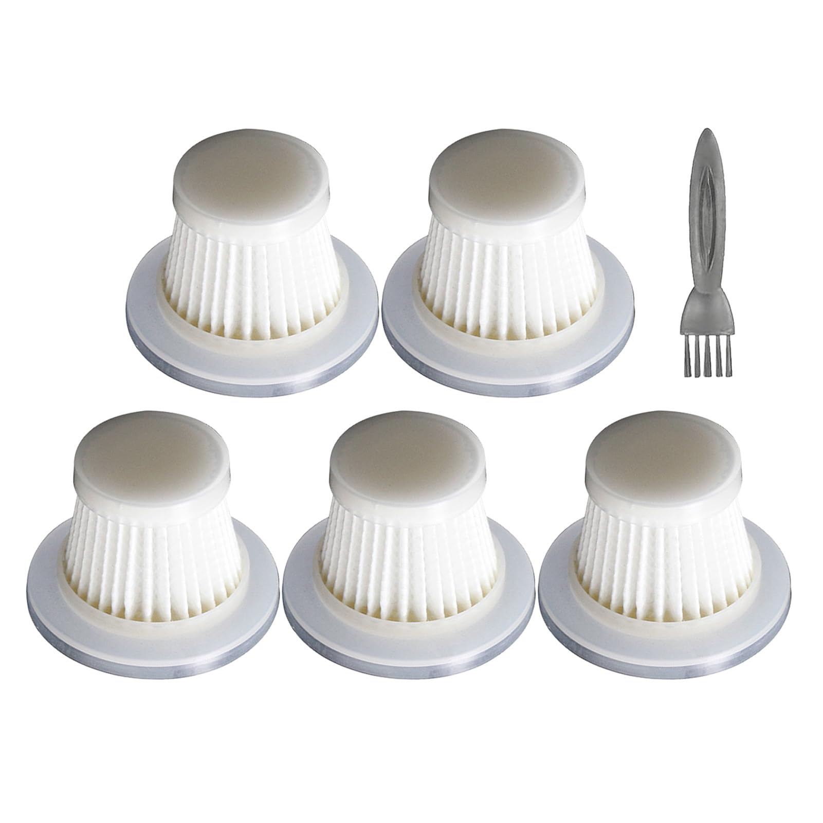 6PCS HEPA Filters Replacement Parts for Horsepower Duck Vacuum Cleaner, Accessories KIts Washable Filters, 5 Filter, 1 Cleaning Brush