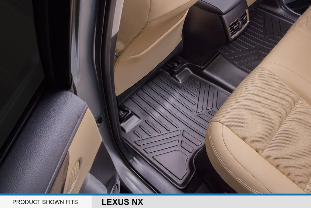 MAXLINER Custom Fit Floor Mats 2 Row Liner Set Compatible with 2015-2021 Lexus NX