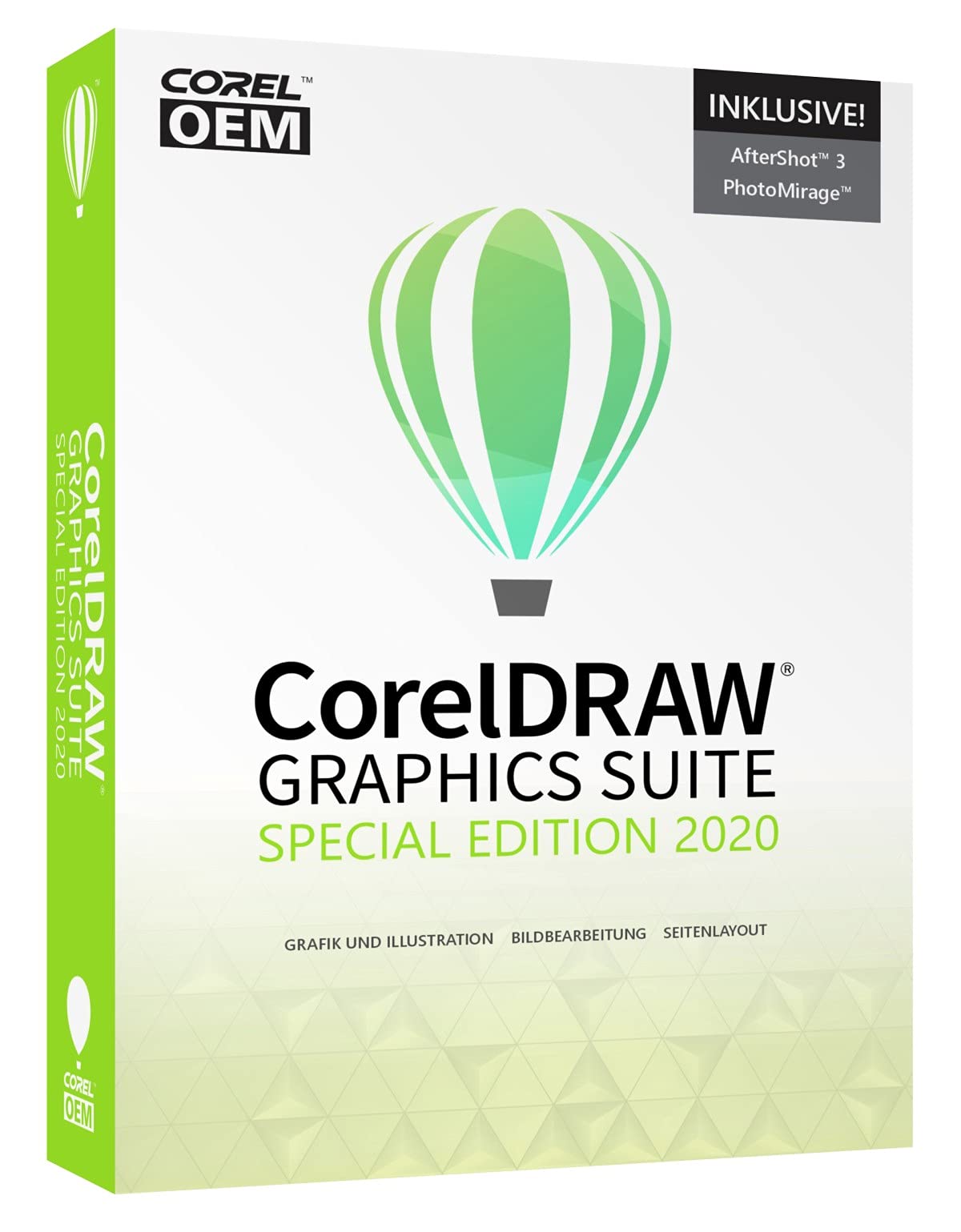 COREL CorelDRAW Graphics Suite Special Edition 2020 –DEUTSCH- OEM inkl. AfterShot 3 + PhotoMirage Express - DVD-BOX