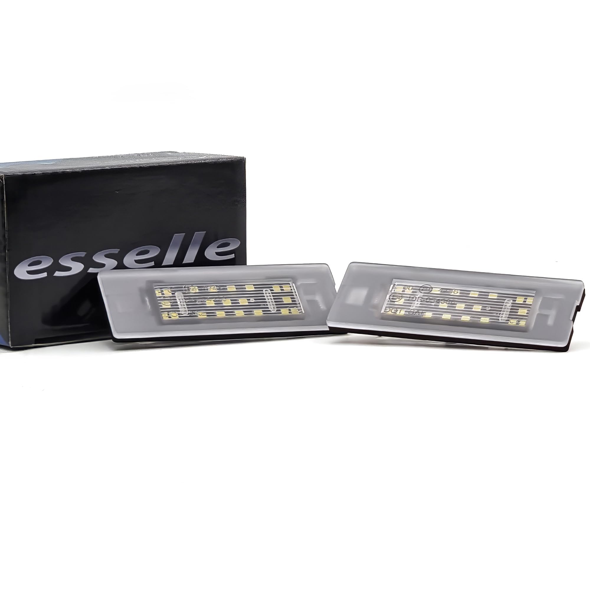 Placchette Luci Targa LED Compatibili con Fiat Panda 312, Panda 169, Pandina 18 SMD CANBUS 6000K Bianco Ghiaccio Plug & Play
