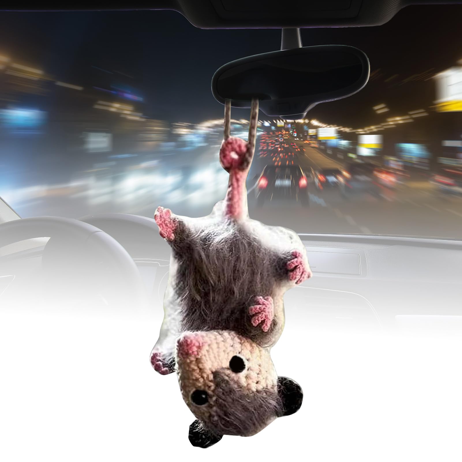 Possum-Auto-Hängeornament Süßes Schreiendes Opossum Spiegel-Accessoire
