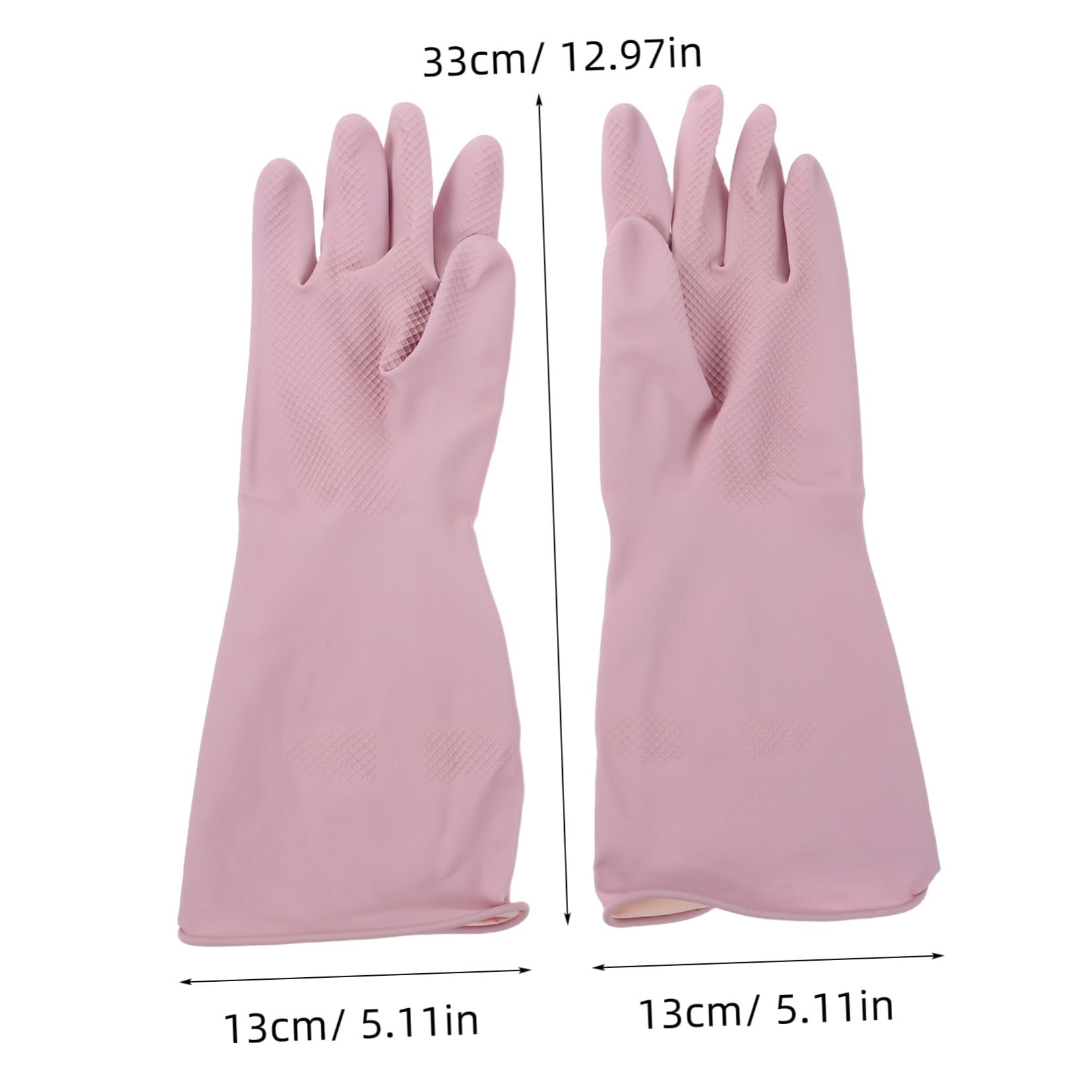 Anneome 4 Par Guantes de Limpieza de Goma Impermeables Reutilizables para Lavavajillas Cocina Guantes de Latex para Mujer para Fregar Platos