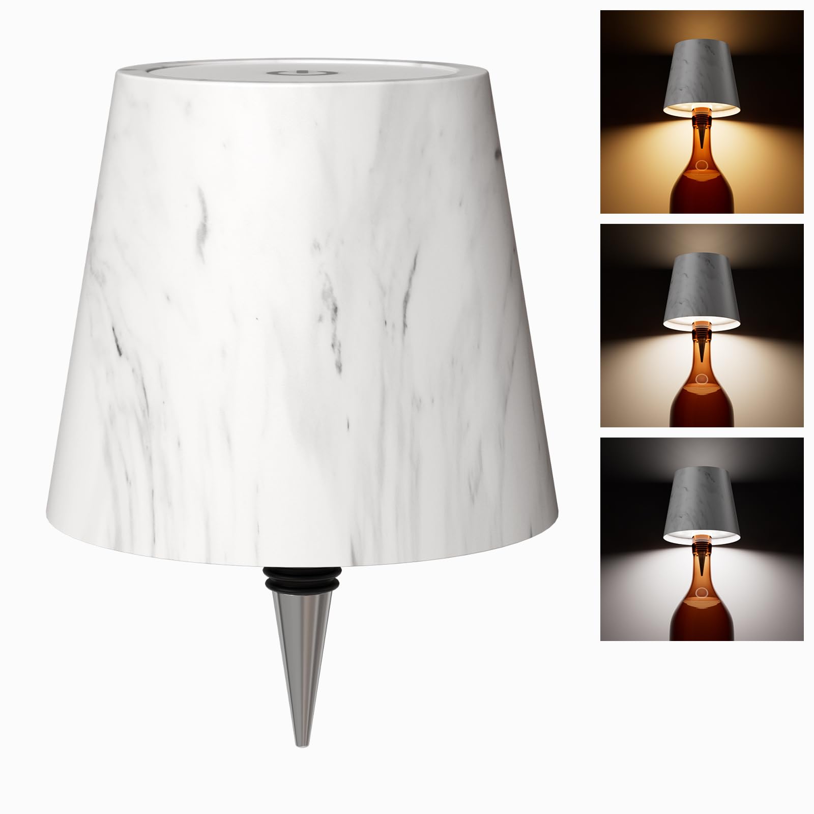 WOKWOYIO Wireless Bottle Lamp, Wireless Lamps Rechargable