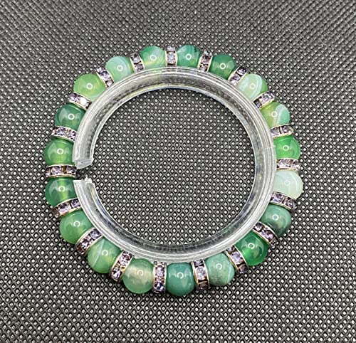 Green Agate Bracelet money attraction Chakra Bracelet, bead bracelet, brings money wealth rich bracelet, prosperity and good luck, Stone, Agate 6