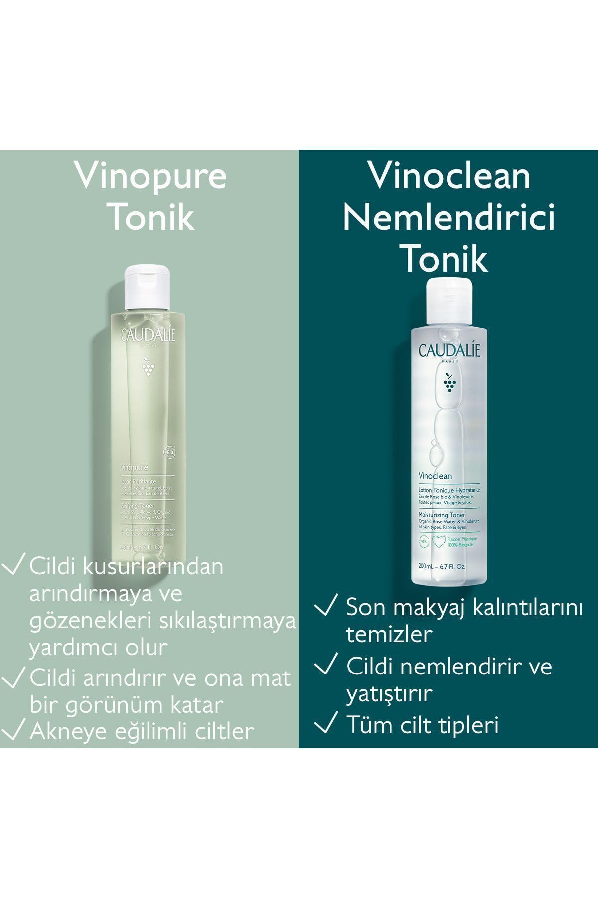Caudalie Nemlendirici Tonik Vinoclean 200 ml