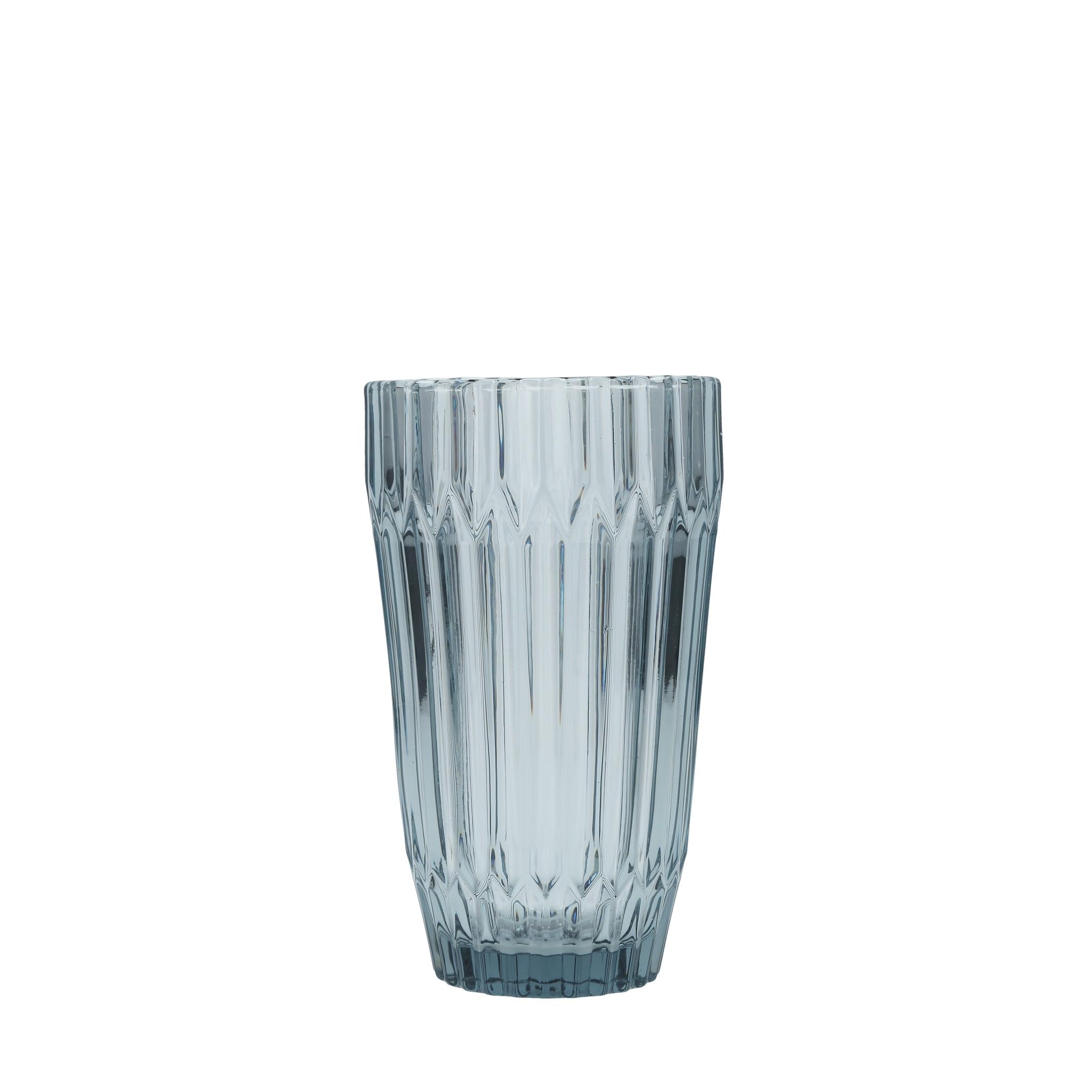 Vaso para bebidas heladas Fortessa Archie de vidrio soplado gris oscuro y pesado