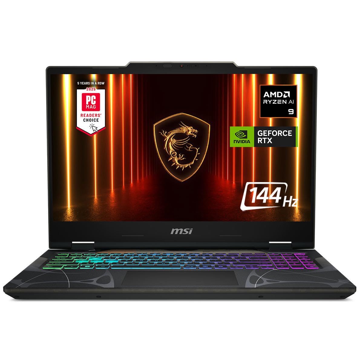 MSI Cyborg 15 Notebook Gaming, AMD Ryzen AI 9-270, RTX 5060 8 GB, Tela 15.6", 144Hz, Preto