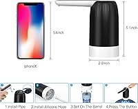 Vista 5 de Myvision 2 Pack Electric Portable 5 Gallon Water Dispenser, Universal Micro USB Charging Water Bottle Pump, 3-5 Gallon Jug Water Dispenser with