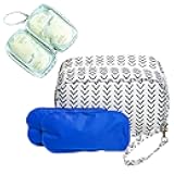 Breastmilk Cooler Bag with Ice Pack - Insulated Breast Milk Cooler Travel Bag - Small Breastmilk Storage Bag Cooler with Detachable Wrist Strap