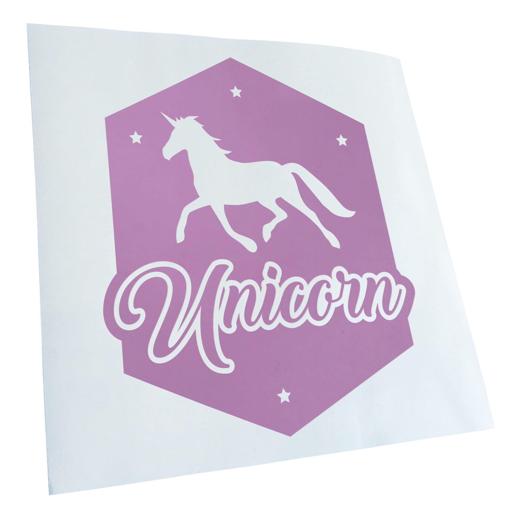 Kiwistar - Car Sticker - Lilac - 40 x 33 cm - Unicorn Rainbow Sticker - Rear Window Car Sticker Weatherproof for Car Truck Moped Truck - Sticker Outside Self-Adhesive Tuning Accessories for