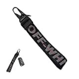 Car Keychain, Fabric Keychain Wrist Lanyard, Key Ring for Cars Keys Wallets Jeans Decoration, Car Accessories (Black)