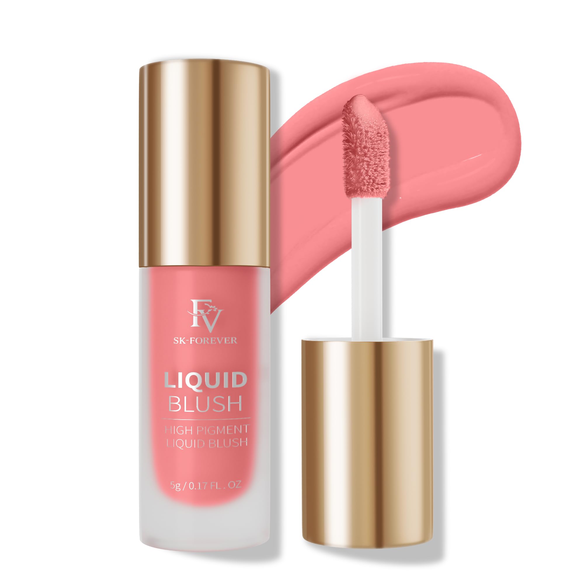 FV Colorete Líquido, Alta Pigmentación, Duración Extendida, Efecto Natural y Transpirable, Rubor en Crema Ligero y Saludable, Maquillaje Perfecto para un Aspecto Radiante (Cheer)