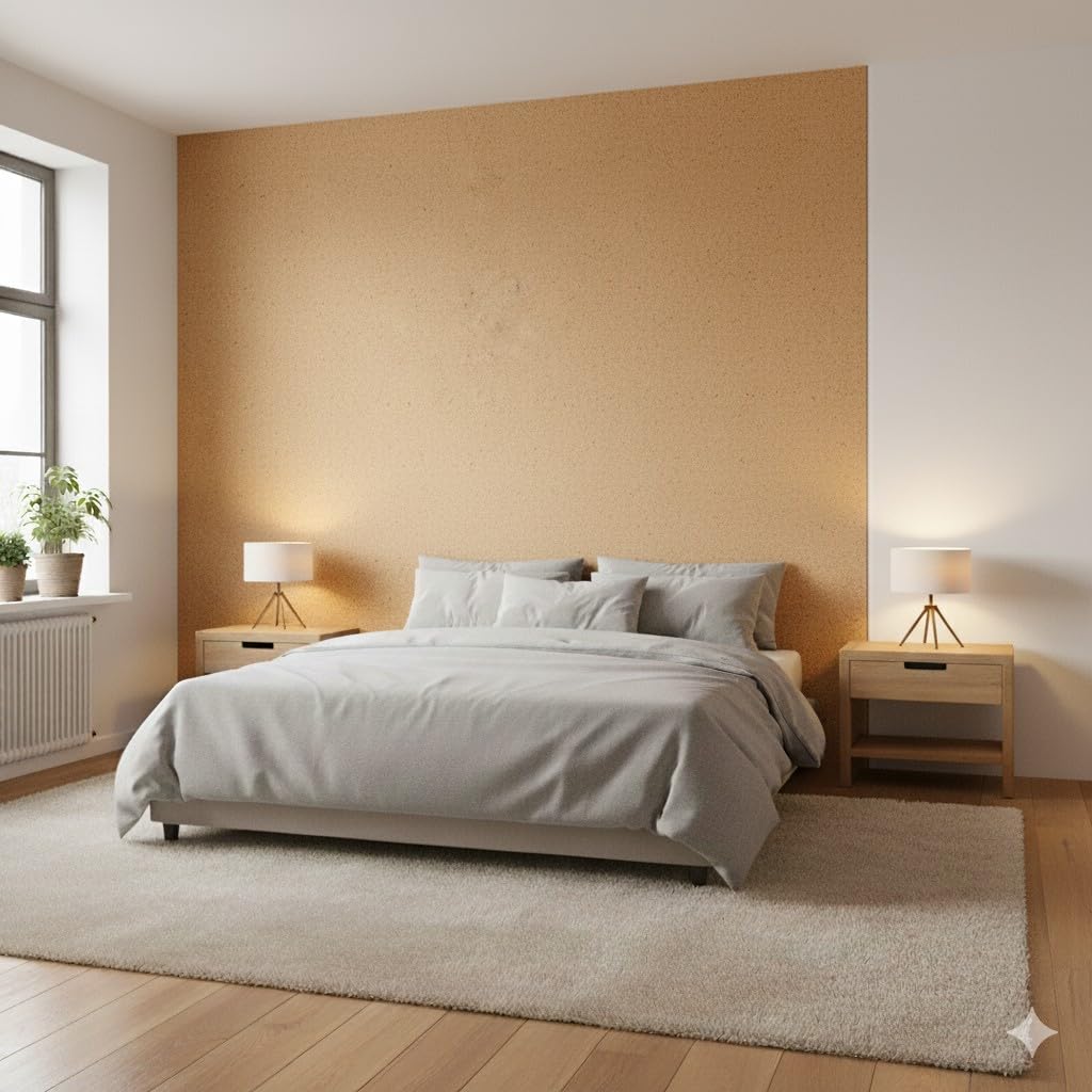 15 Pannelli Isolanti Termici per Interni di Sughero Super Compresso, Sughero Pannelli Muro Coibentati, Fogli da Parete, Fogli Cappotto Interno, DIMENSIONI 100x50cm, SPESSORE 7mm - FUTURAZETA (15 Pz)