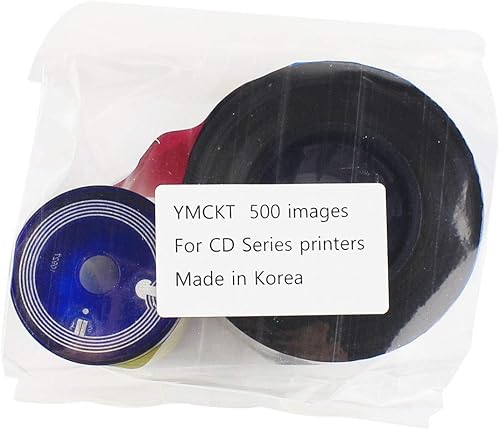 Miniatura 4 de 535000-003 Kit de cinta de color para impresora de tarjetas Datacard CP40 CP60 CP80, YMCKT 500 Imágenes (YMCKT)