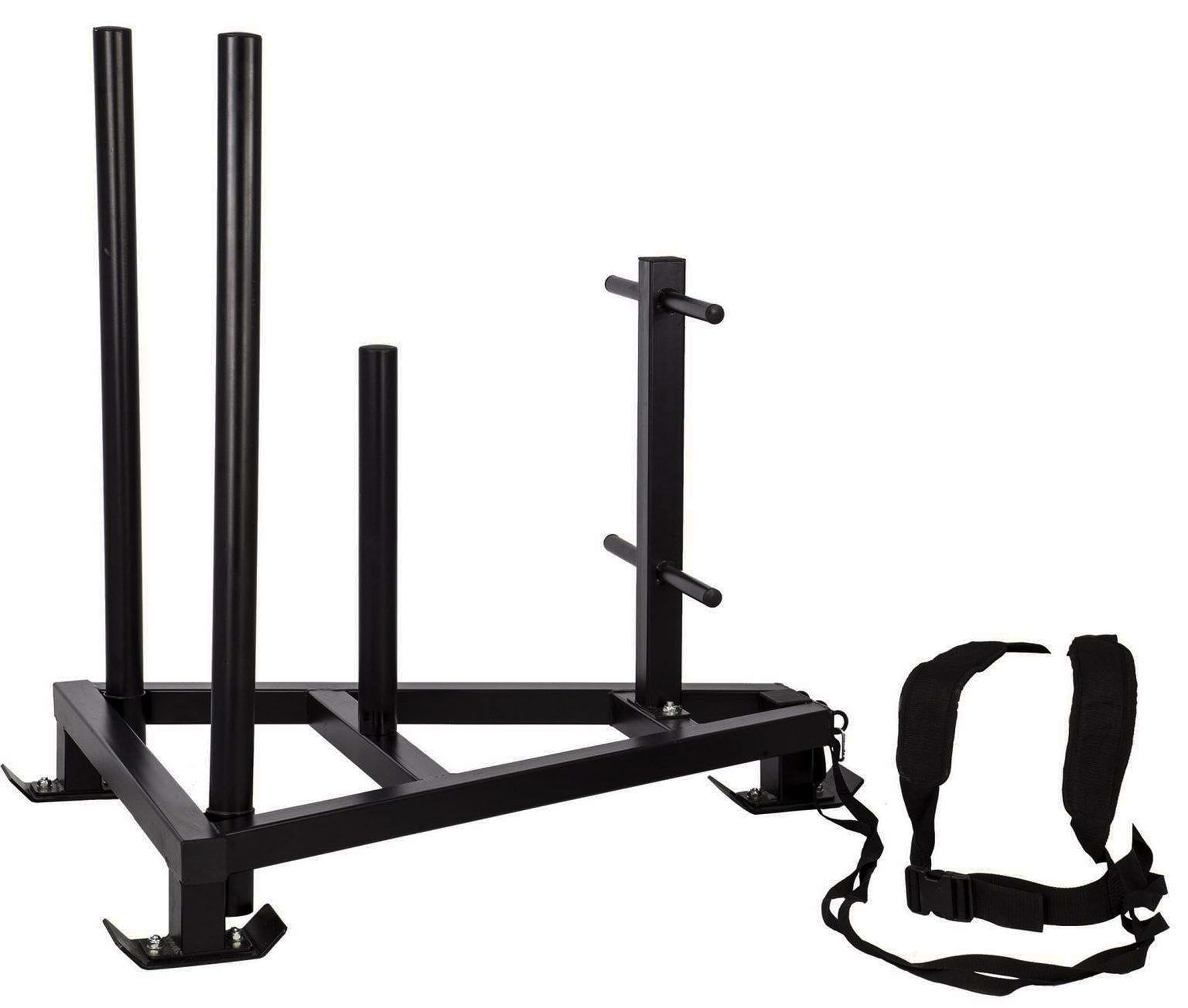 Diamond【Slitta Cross Training Professionale Prowler Power Sled con Imbragatura | Carico Max 270Kg | per Spinta & Trazione | Compatibile con Dischi Foro 50mm & 25mm | Fitness, Palestra, Atleti