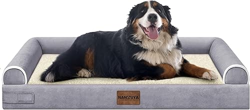 Miniatura 81 de Cama grande para perros ortopédica lavable: camas con almohada XL para perros grandes, sofá de espuma viscoelástica, impermeable, funda extraíble