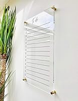 Vista 5 de Large Clear Acrylic To Do List for wall Dry-Erase Message White Board Calendar Wall Mounted Office Home Family Organization Tools Must Haves