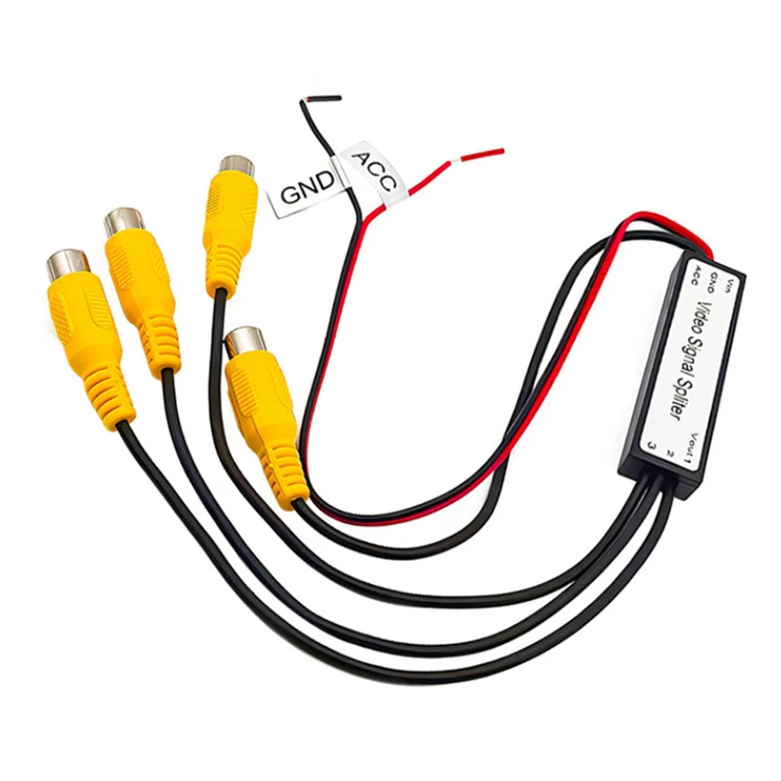 Ljmyy Video Signals Splitter 1 To 3 Output Video Boosters Amplifier Splitter For Car Systems With Enhanced Signals Strength