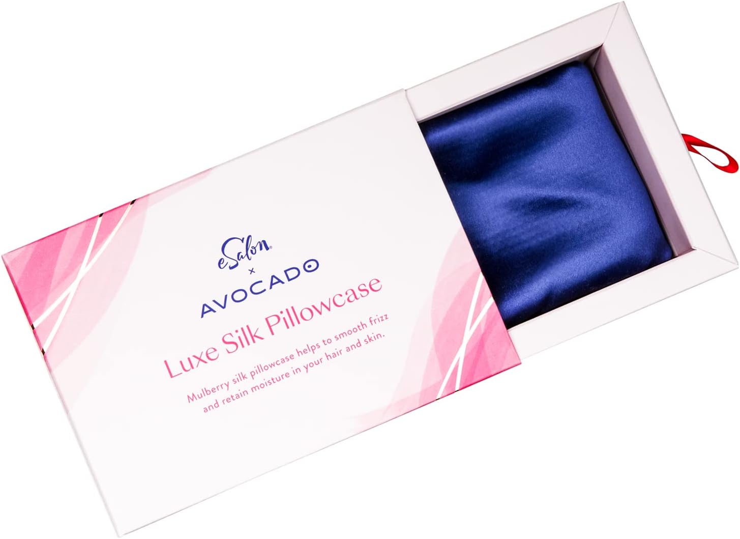 eSalon x Avocado Luxe 100% Silk Pillowcase, Queen Size, 1 Pillowcase (Pink)