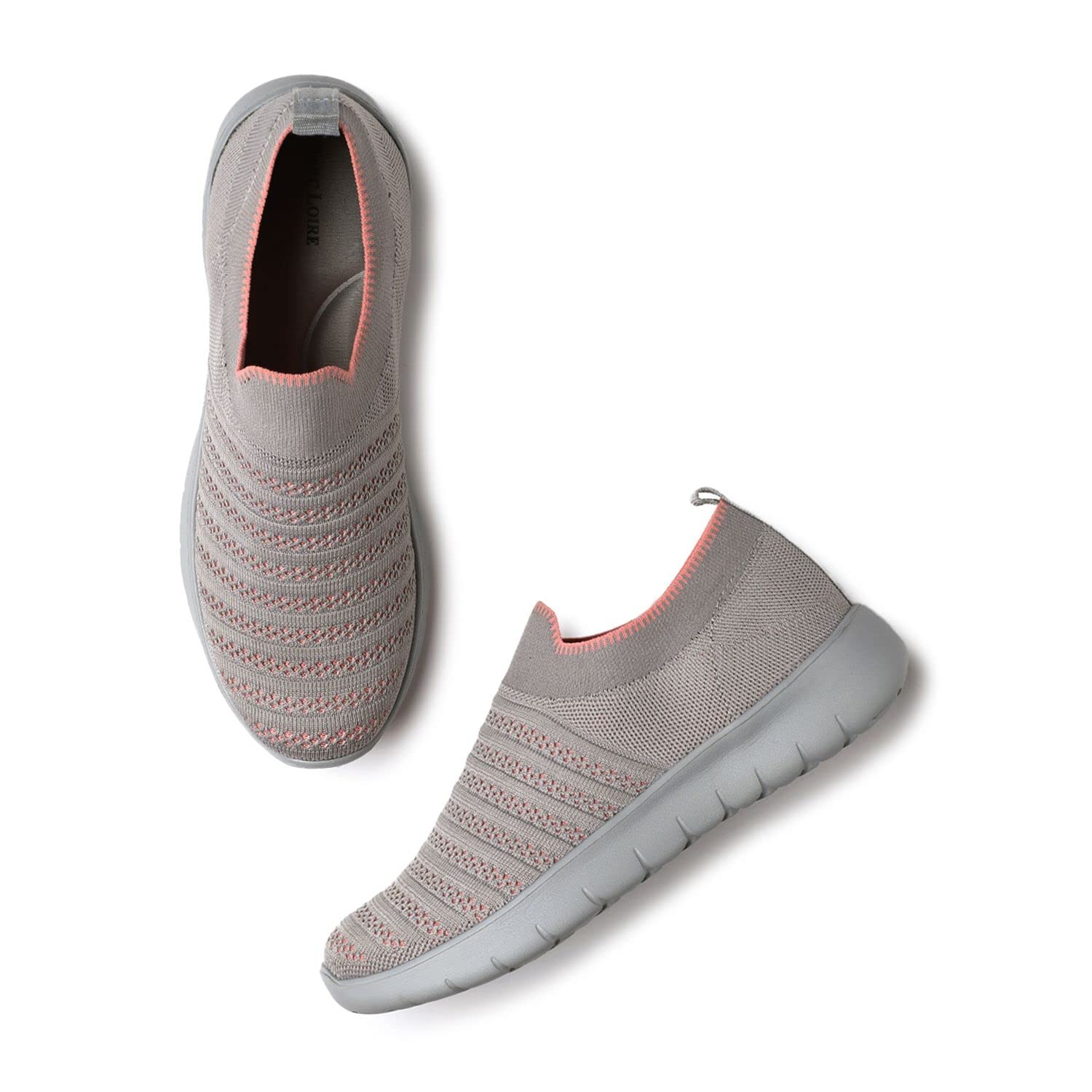 Marc Loire Women’s Lightweight Athleisure Slip-on Sneakers; Casual, Athletics Sports Shoes for Walking (Grey, Numeric_4) (B0C3DHTR7Z) Amazon Price History, Amazon Price Tracker
