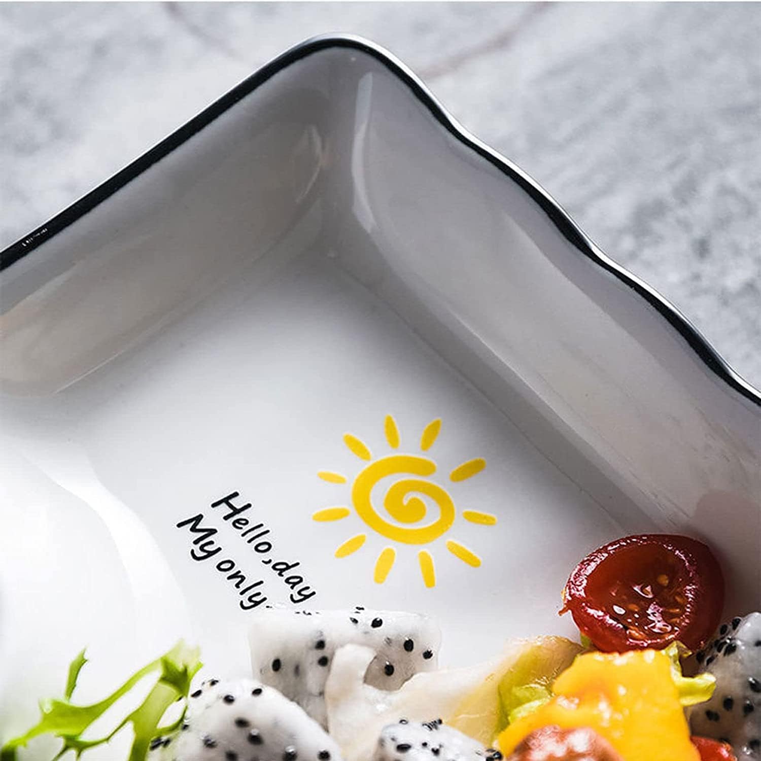 Dumpling plate with sauce dish,Fries Dish,2 Pack Ceramic Ceramic Japan Chip and Dip Bowls, Dip and Chips Serving Dish, Chip Dip Serving Platter, Fits Sushi, Dumpling, Snack-White (Color : Bianco) (Co