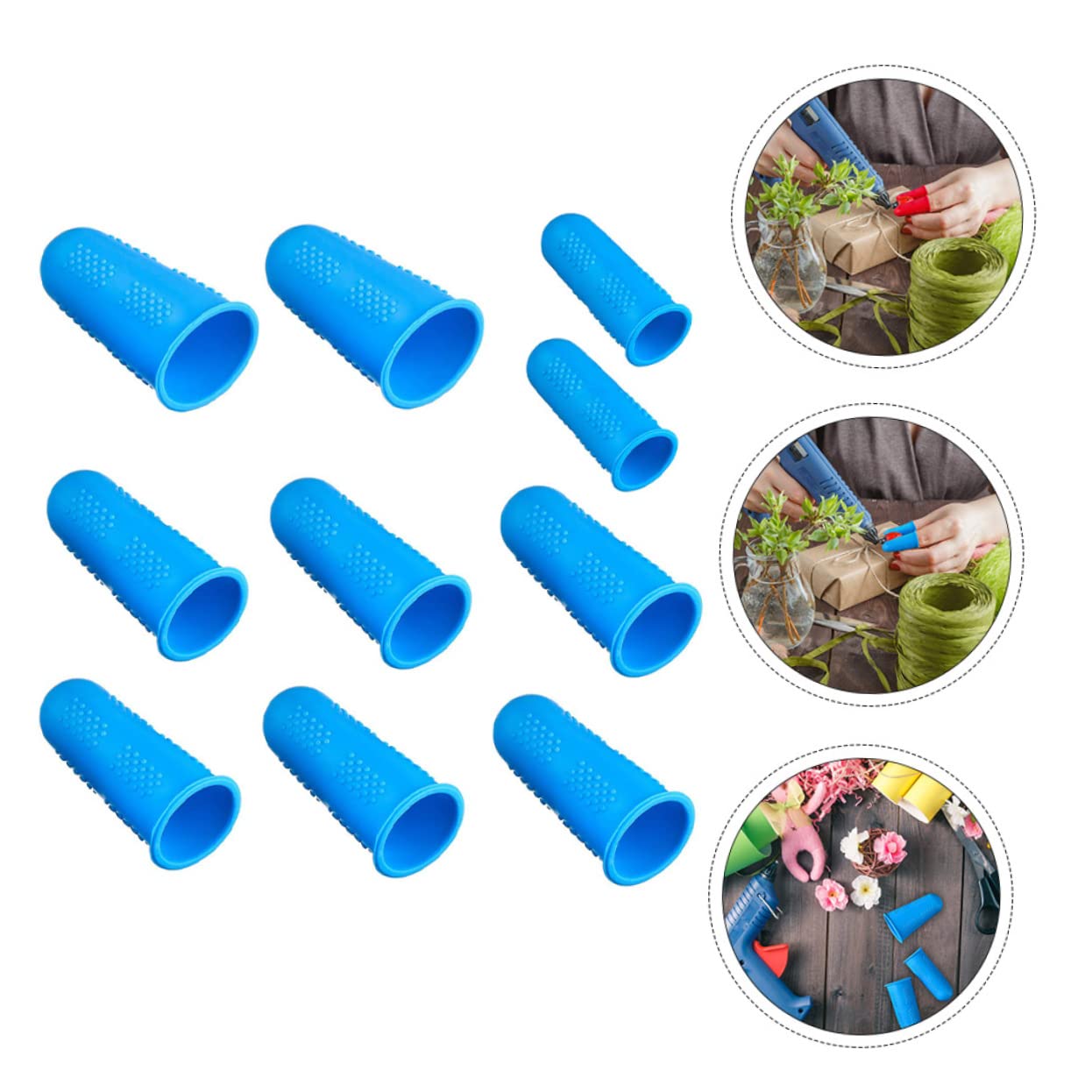 10pcs Finger Cots Thermal Covesr Non-Slip Finger Protector Caps Grain Cover Finger Sleeve Finger Protective Cover Grain Finger Cover Fingertip Cover Fingertip Protector Gogogmee