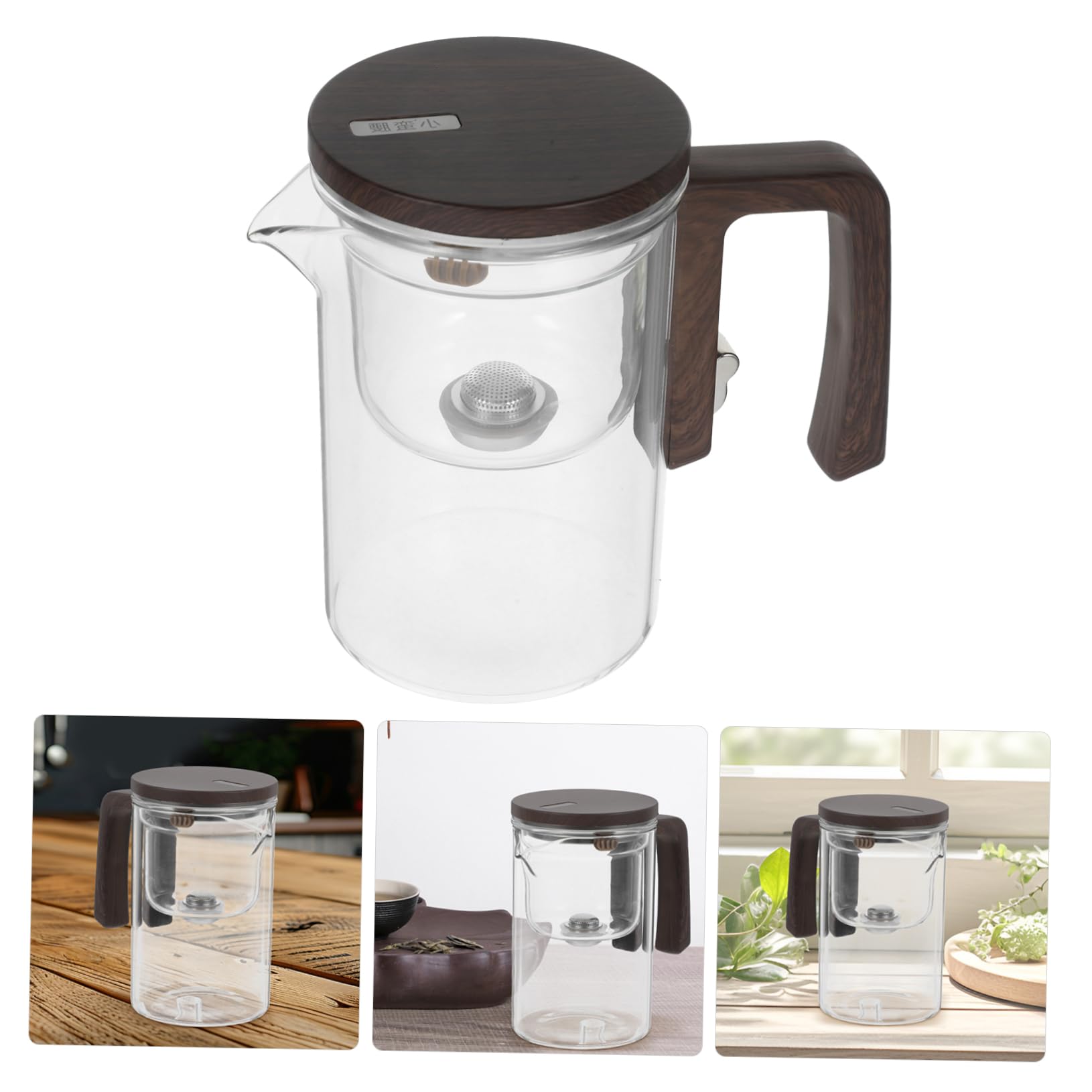 Alipis Tetera de Vidrio Transparente con Forma de Flor Infusor de Té para Sueltas para Estufa Agua Caliente y Fría para Preparar Té Casa o Exteriores