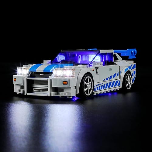 LIGHTAILING Luz para Lego- 76917 2-Fast-2 Furious Nissan Skyline GT-R (R34) - Kit de iluminación LED compatible con el modelo de bloques de