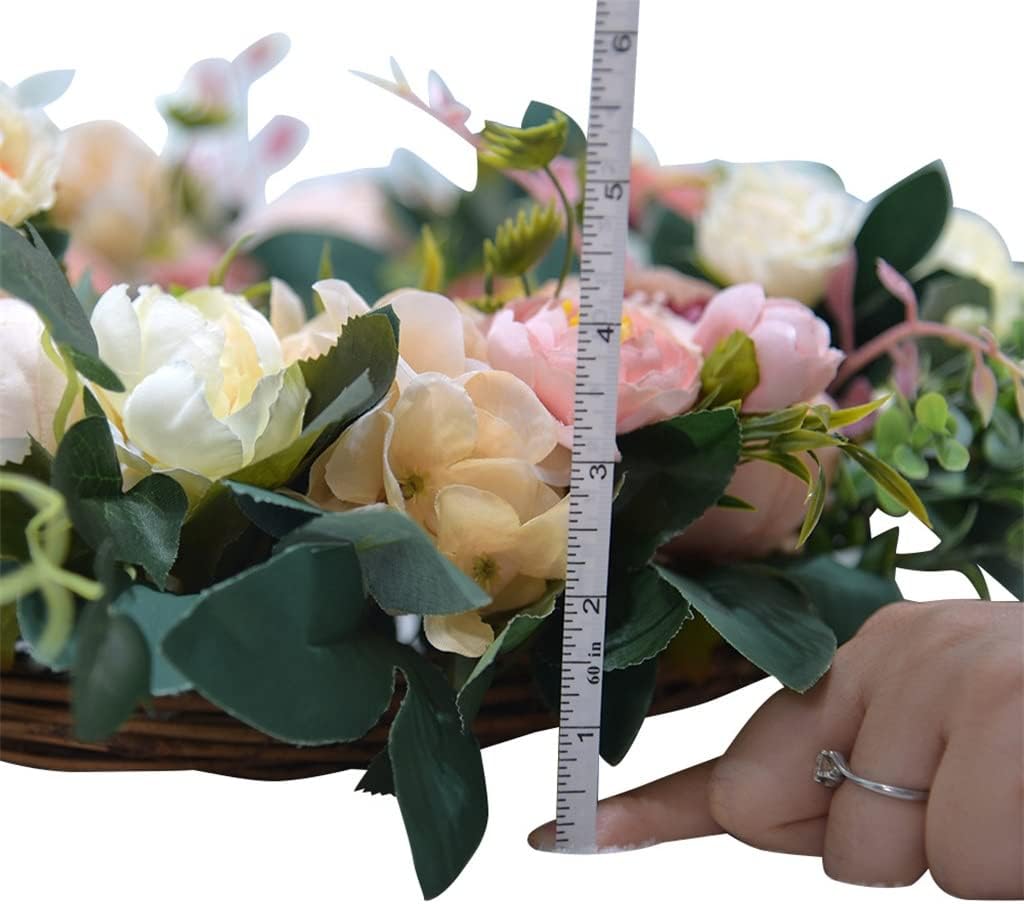 Wedding Rattan Woven Simulation Garland Wall Decoration Pendant Bedroom Rose Door Knocker