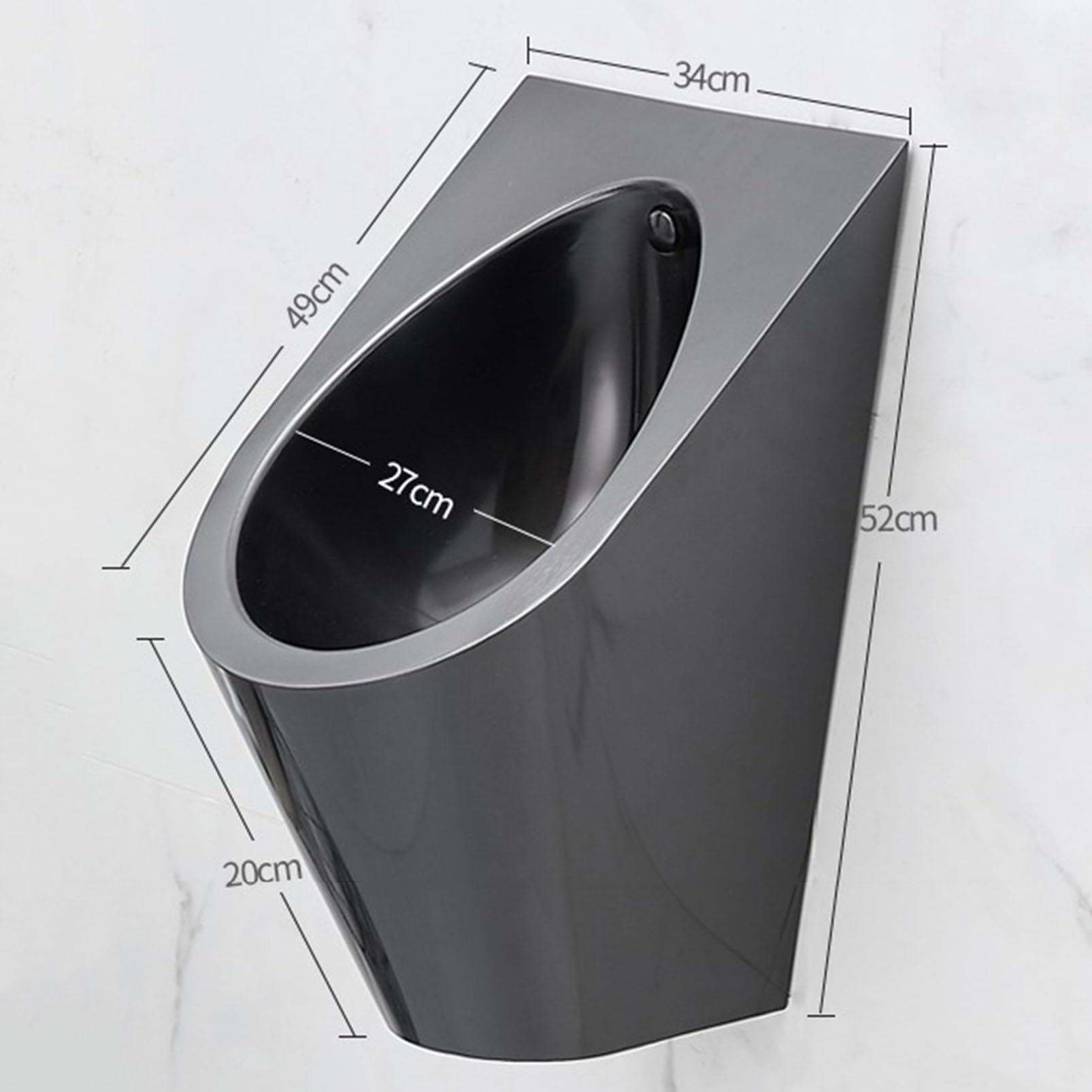 Pisuar ścienny ze stali nierdzewnej dla mężczyzn - rozwiązanie łazienkowe do użytku domowego i komercyjnego - nowoczesny design, oszczędność miejsca, łatwy do czyszczenia
