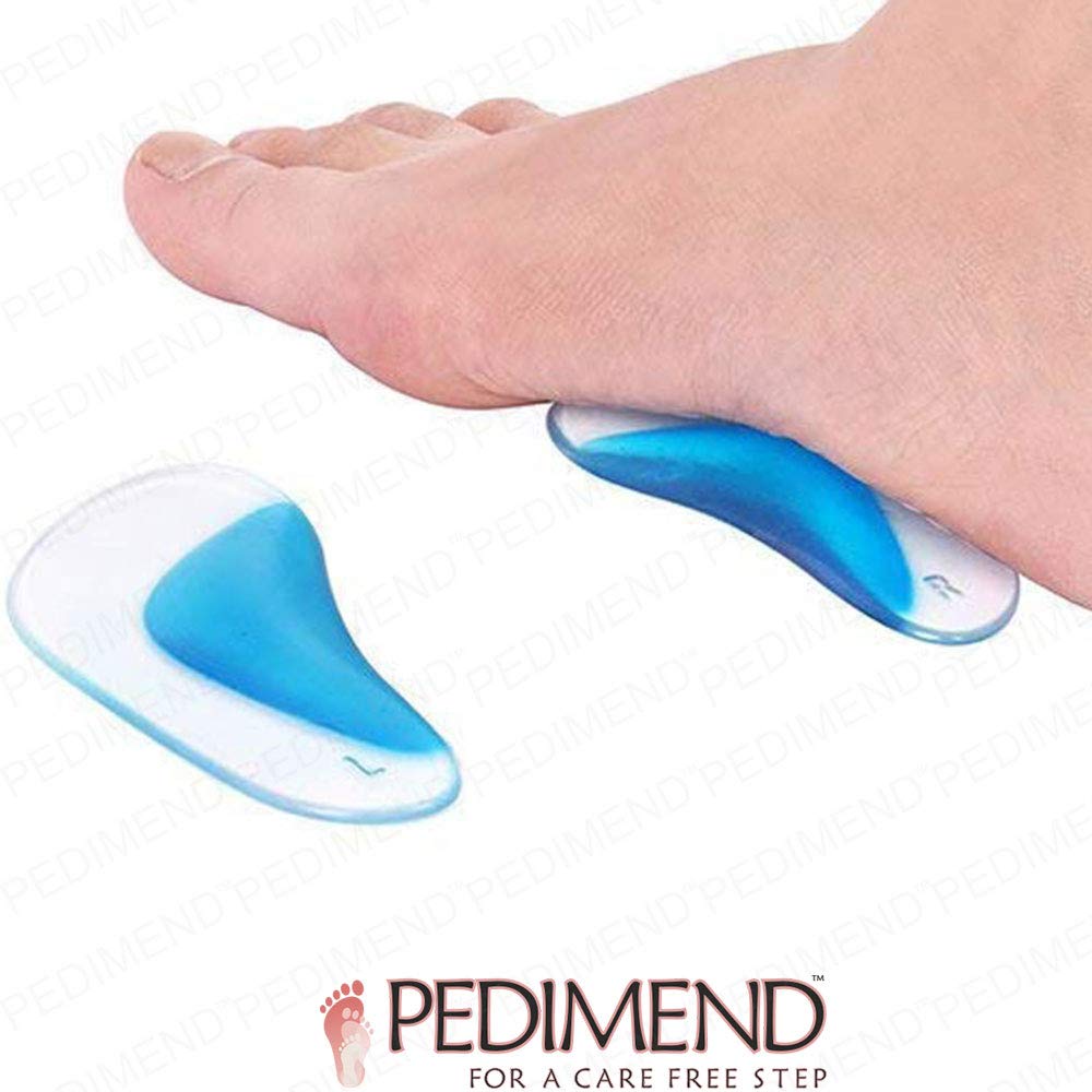 Pedimendtm 3 paia ortopediche inserti per archi caduti | arco pronazione supporti per piedi piatti | silica gel Foot Pad cuscino | soletta Ortottiche neuroma di Morton ammortizzatore