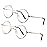 Brigtlaiff Blue Light Blocking Glasses for Men Women, Computer Gaming TV Glasses Anti Eyestrain with Round Metal Frame (Silver+Gold,Pack of 2)