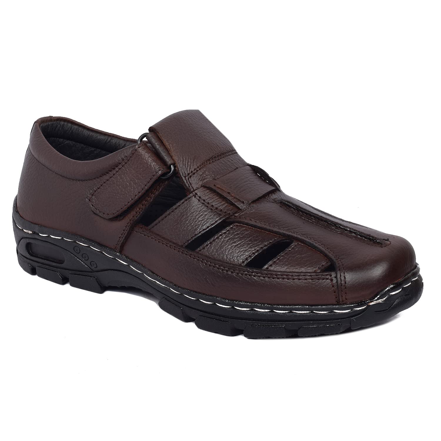 Ostr Mens Casual and Formal Leather Hook & Loop Sandal (B09Y4H5DC9) Amazon Price History, Amazon Price Tracker