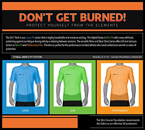 Image of O'Neill Youth Premium Skins Long Sleeve Rashguard, UPF 50+ Sun and Rash Protection, Buttery Soft Tight Fit