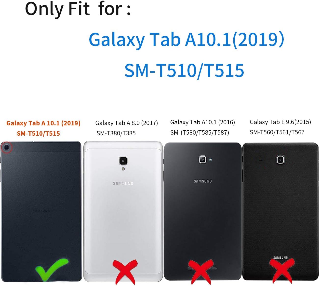 کیف چرمی Spsun برای تبلت سامسونگ مدل Galaxy Tab A 10.1 2019 SM-T510/T515