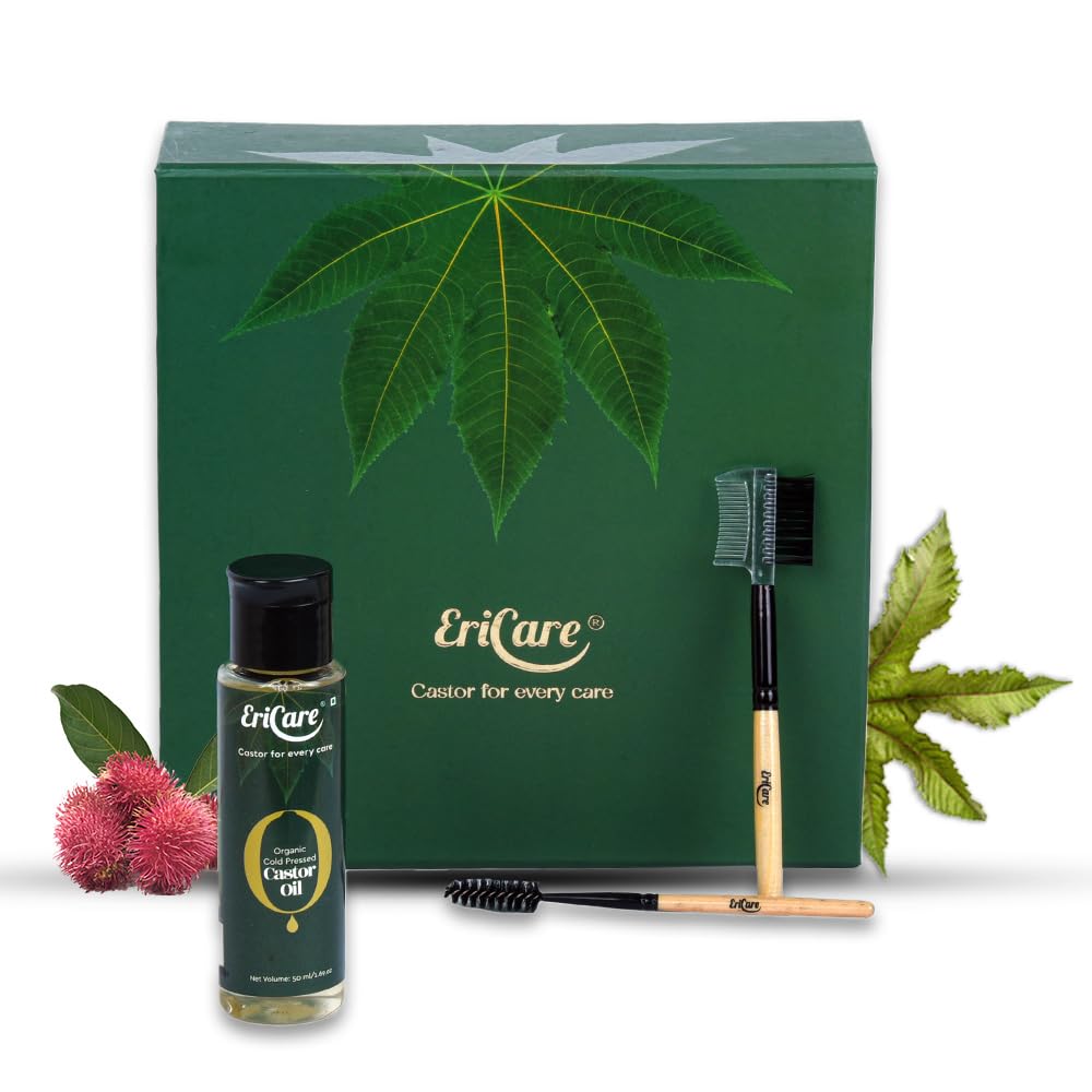 Eyelashes Growth Oil Kit | Natural Lash & Brow Growth Serum with Pure Cold-Pressed Castor Oil | Strengthens, Thickens & Nourishes | With Precision Brush & Spoolie Applicator | 50ml-picture-14