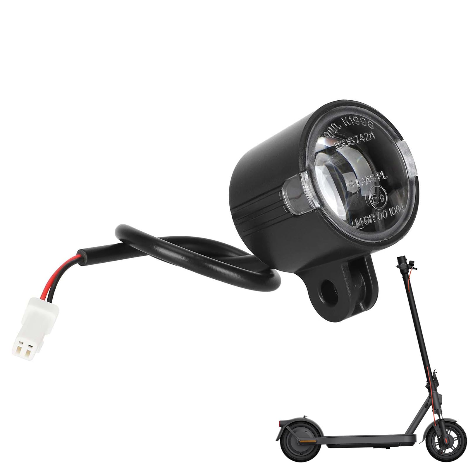 Faro para Xiaomi Elite Proyector para Scooter Eléctrico Luz Delantera para Patinete Accesorios Reemplazo