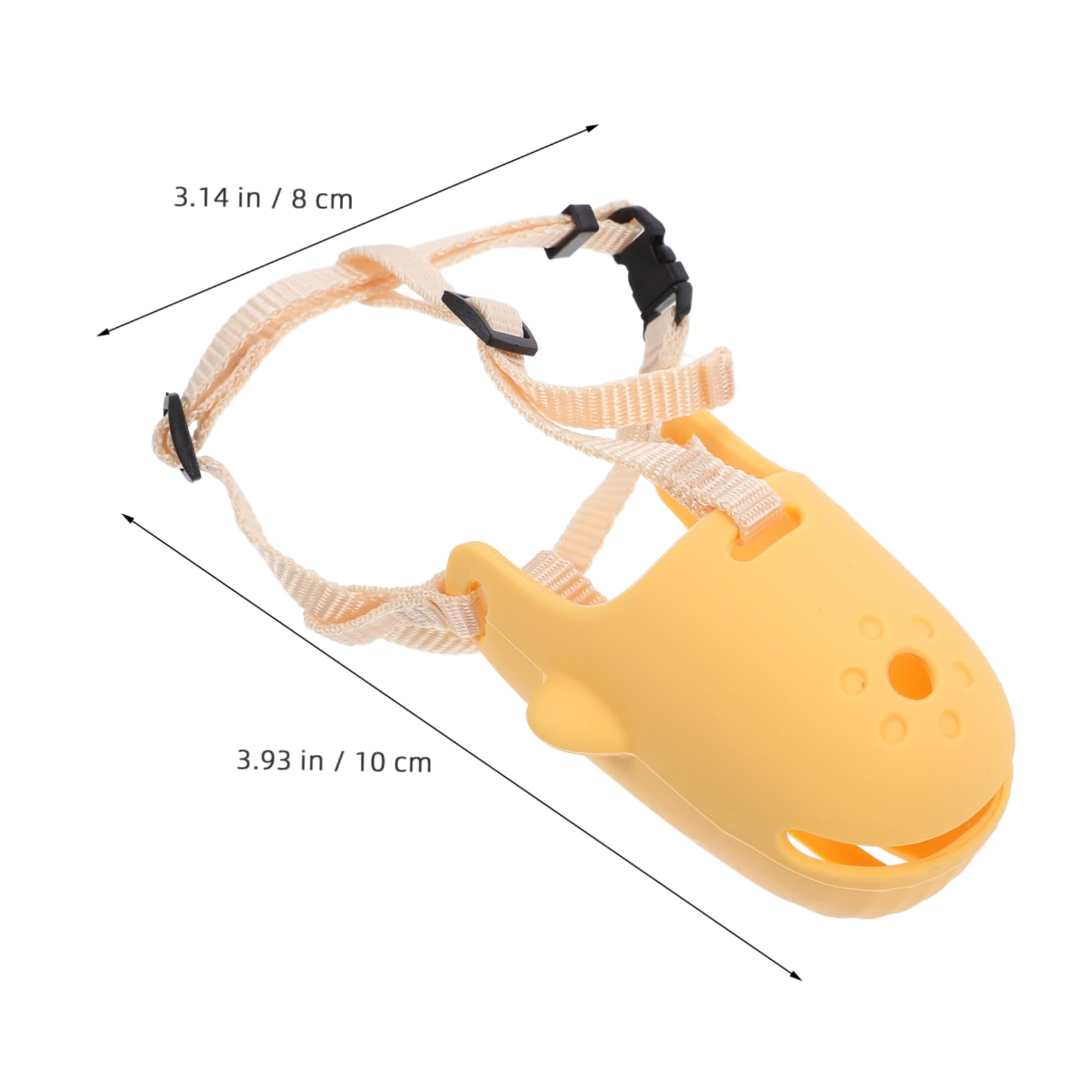 GANAZONO Dog Muzzle Soft Large Eating Training Muzzle Bark Dogs Pet for Mouthpiece Furry Cover Chewers Suit Chewing Mouth Barking Prevention Biting Rottweiler Snout Pp Yellow