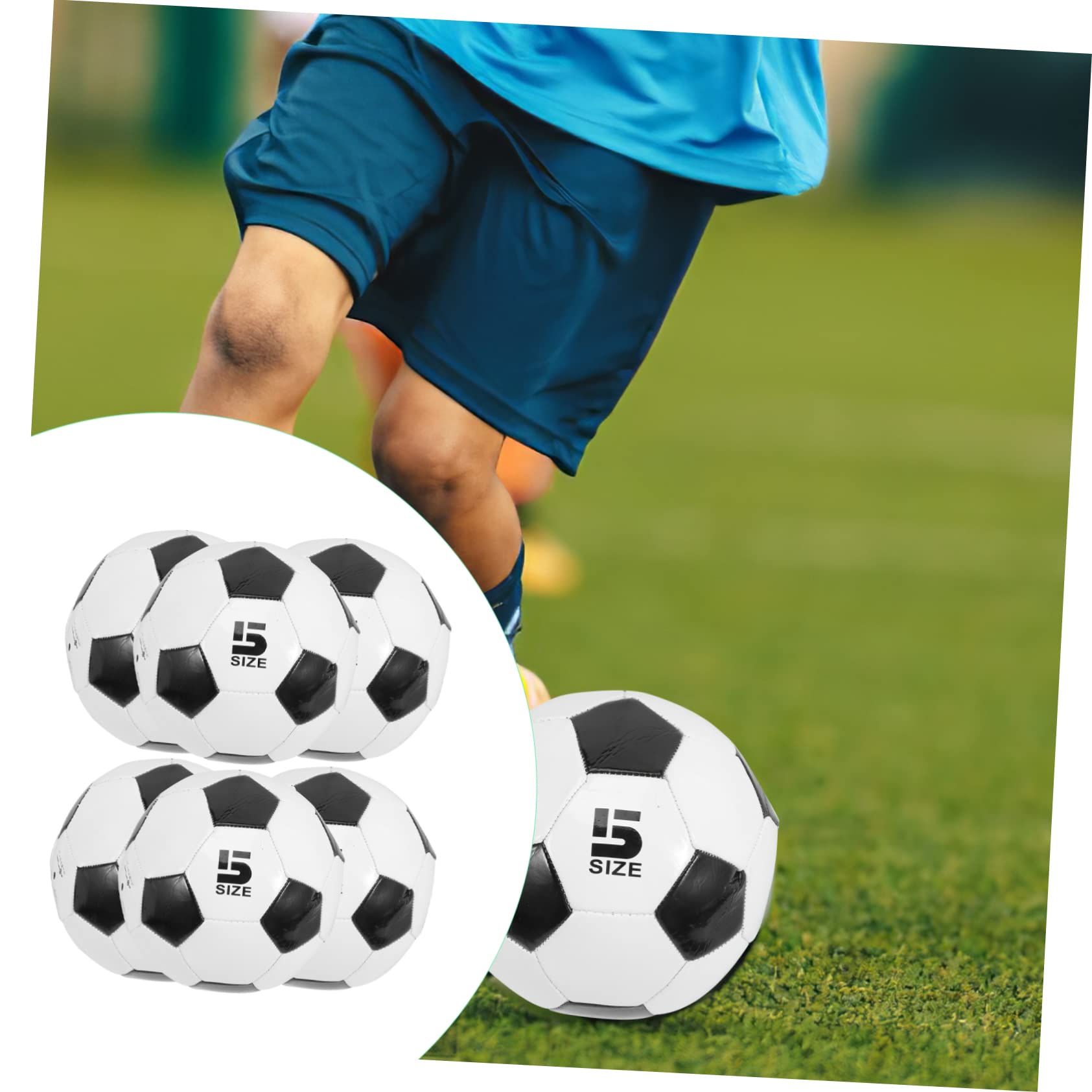 ibasenice 6 Piezas Balón De Fútbol De PVC Fútbol De Entrenamiento para Jugar Exteriores para Prácticas
