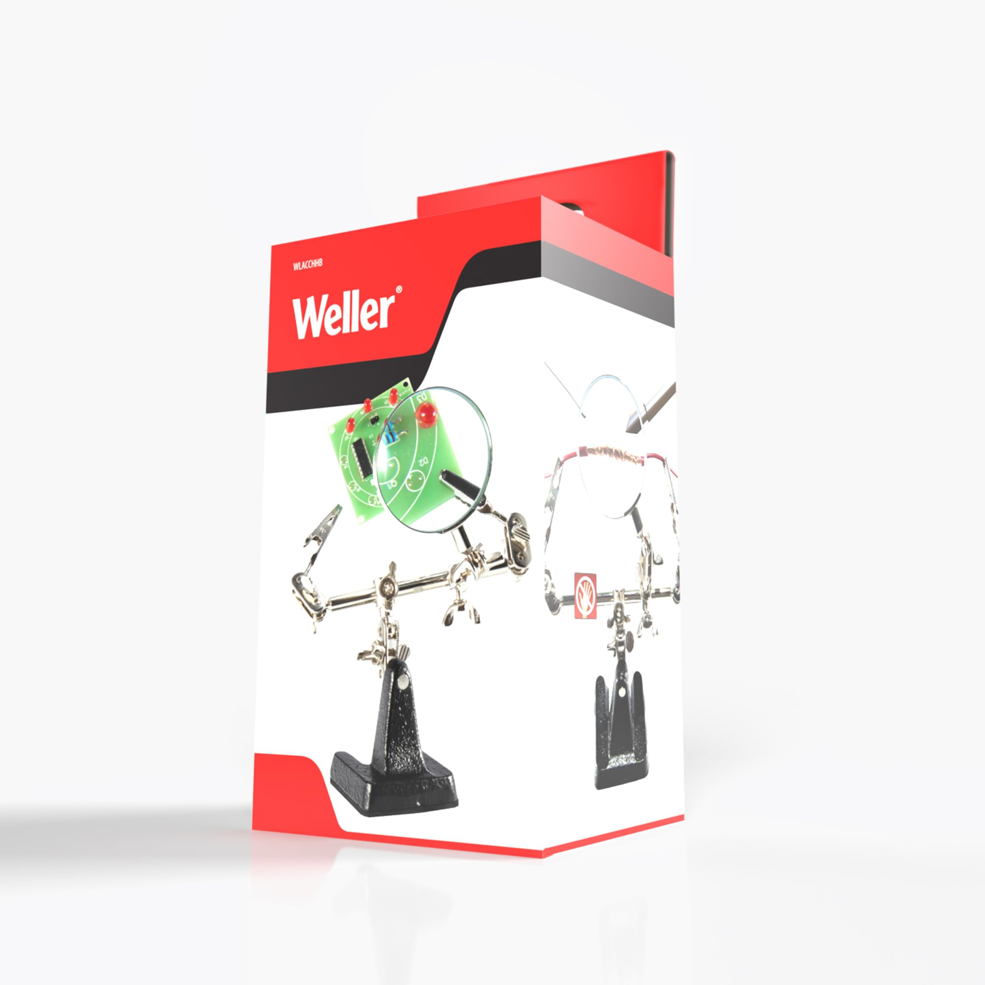 Weller WLACCHHB-02EU pomoc dłoni za pomocą szkła powiększającego i 2 zaciski krokodylkowe